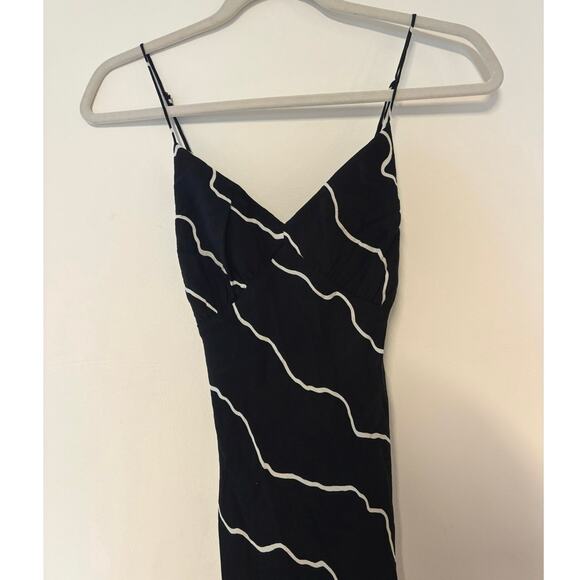 NWT Madewell The Layton Midi Slip Dress In Black Size 0 - Picture 5 of 9